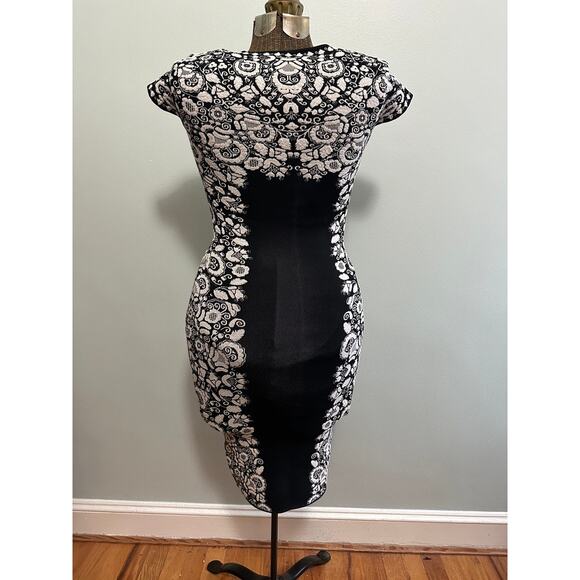 BCBGMaxazria black and white bodycon dress size XS - Picture 2 of 7